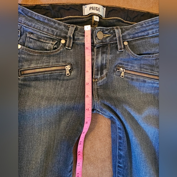Paige Low-Rise Jane Zip Crop Medium Wash Jeans Size 26 - Picture 9 of 11